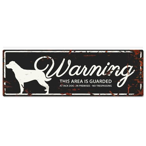H Övrigt Warning skylt svart rottweiler