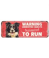 H Övrigt Warning skylt "Uninvited guests".. röd