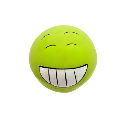 K Leksak latexboll med lustigt ansikte grön