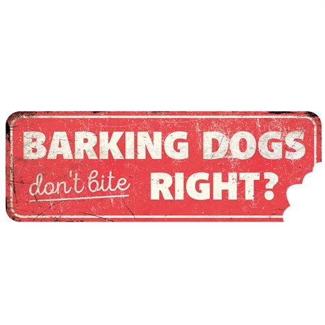 H Övrigt Warning skylt "Barking dogs".. röd